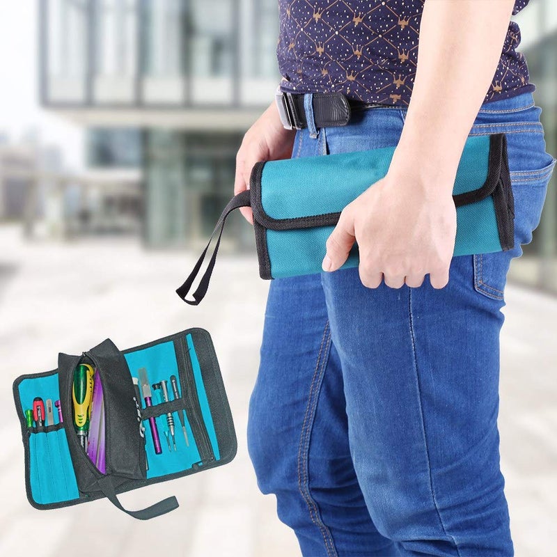 Hilitand Tools Roll Holder Foldable Storage Bag Roll Up Tool Pouches for Professional Electrician Techincian Homeowner with Hand Strip - Image 3